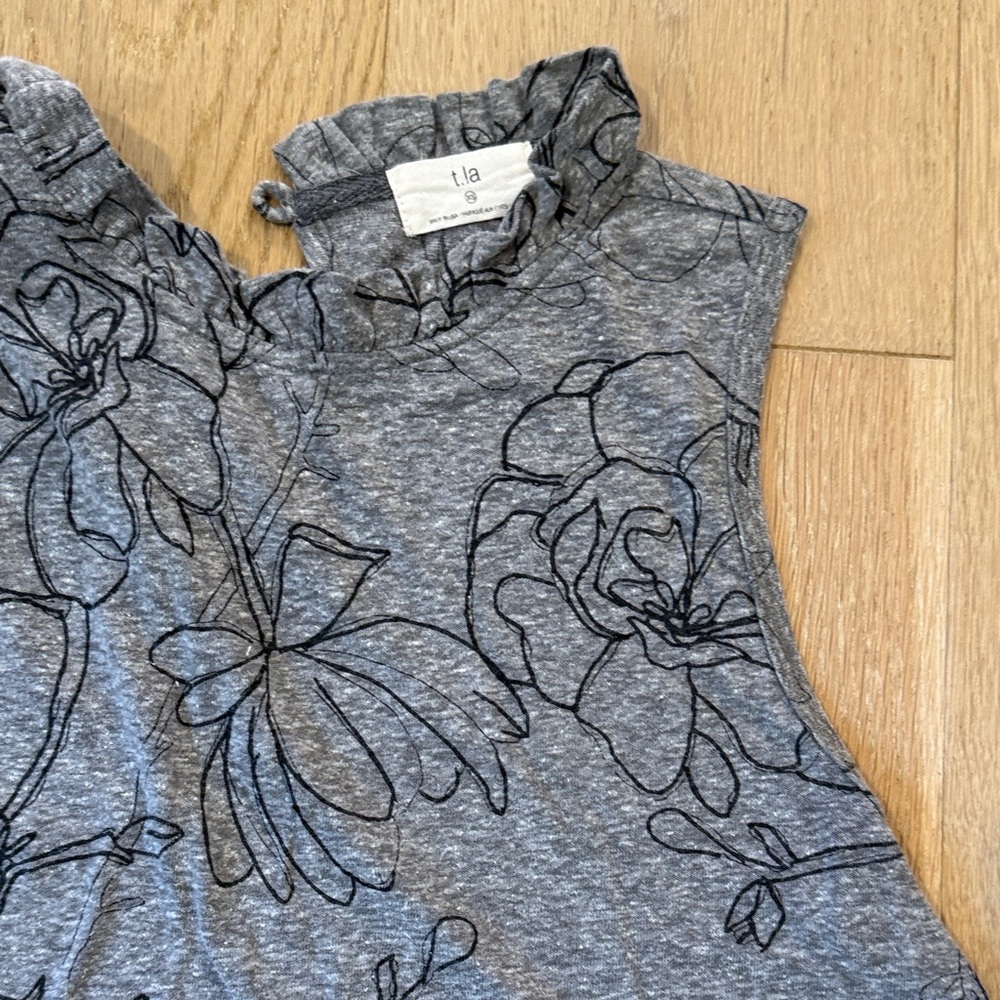 Anthropologie T.La Gray Floral Women’s Sleeveless Top size xs - Picture 4 of 9